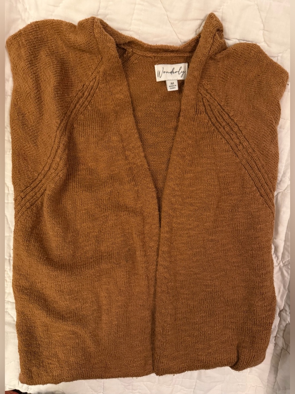 Wonderly brown layer top shirt vest sweater excellent condition size M
